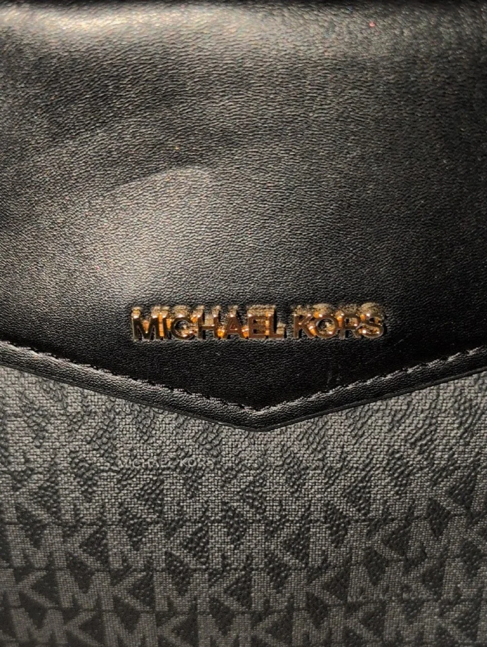 Michael Kors Black Signature MK Envelope Wristlet Clutch